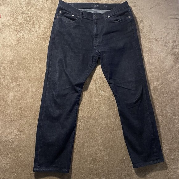 Lucky Brand Jeans Mens 36x32 Dark Wash 121 Slim Straight Leg Casual Pants - Picture 1 of 9